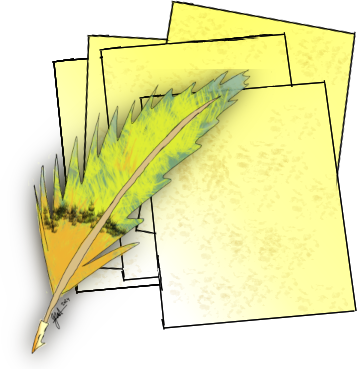 Parchment with a Yellow Quill