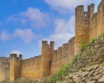 Fortress wall and towers of catholic monastery of Tomar, Portugal. Herman's Wall is the fictional name.